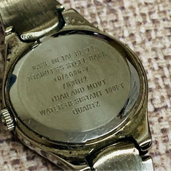 AS IS Anne Klein II Silver Black Watch - Picture 3 of 4